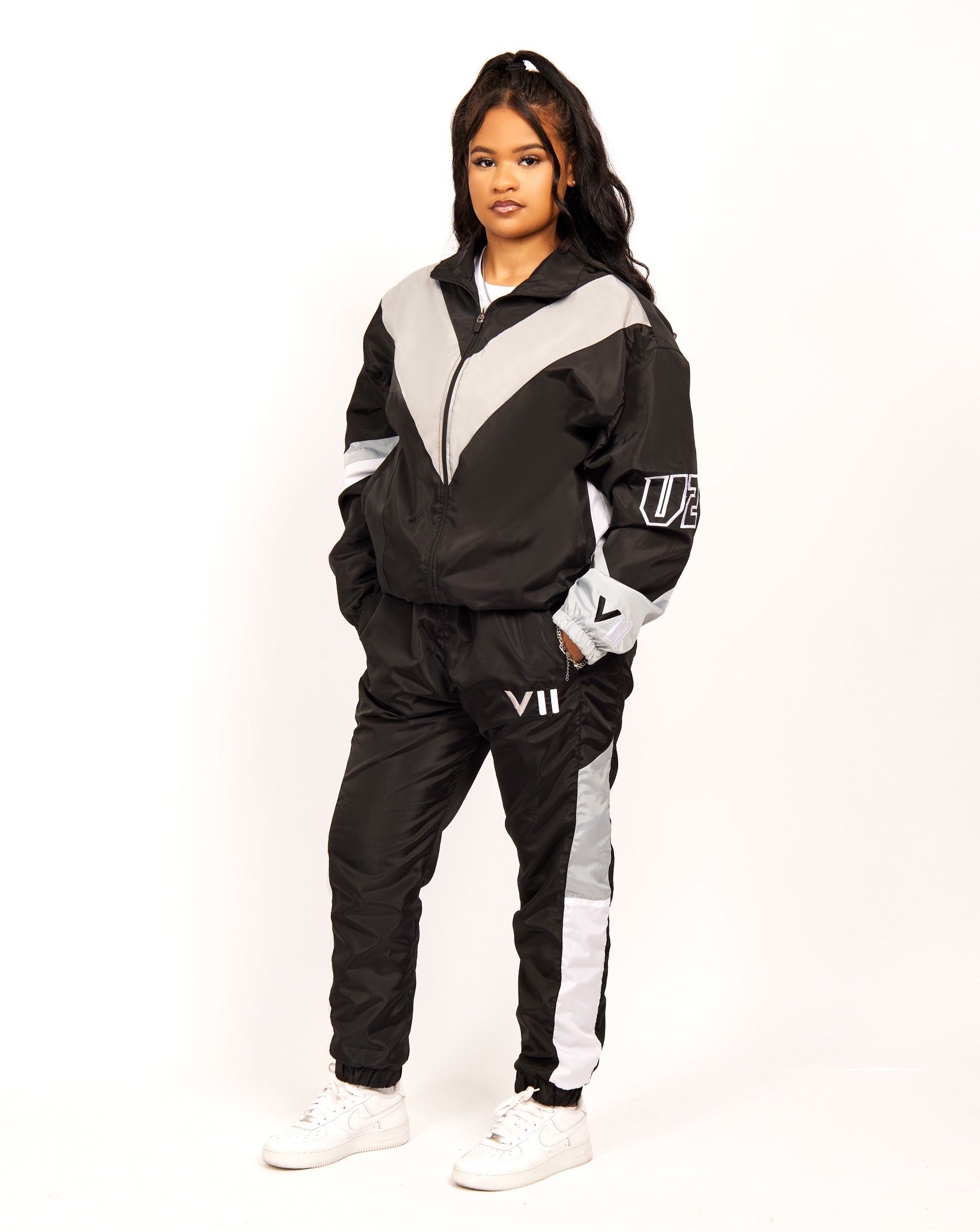 V2 Windbreaker Set - Black/Silver – Version II