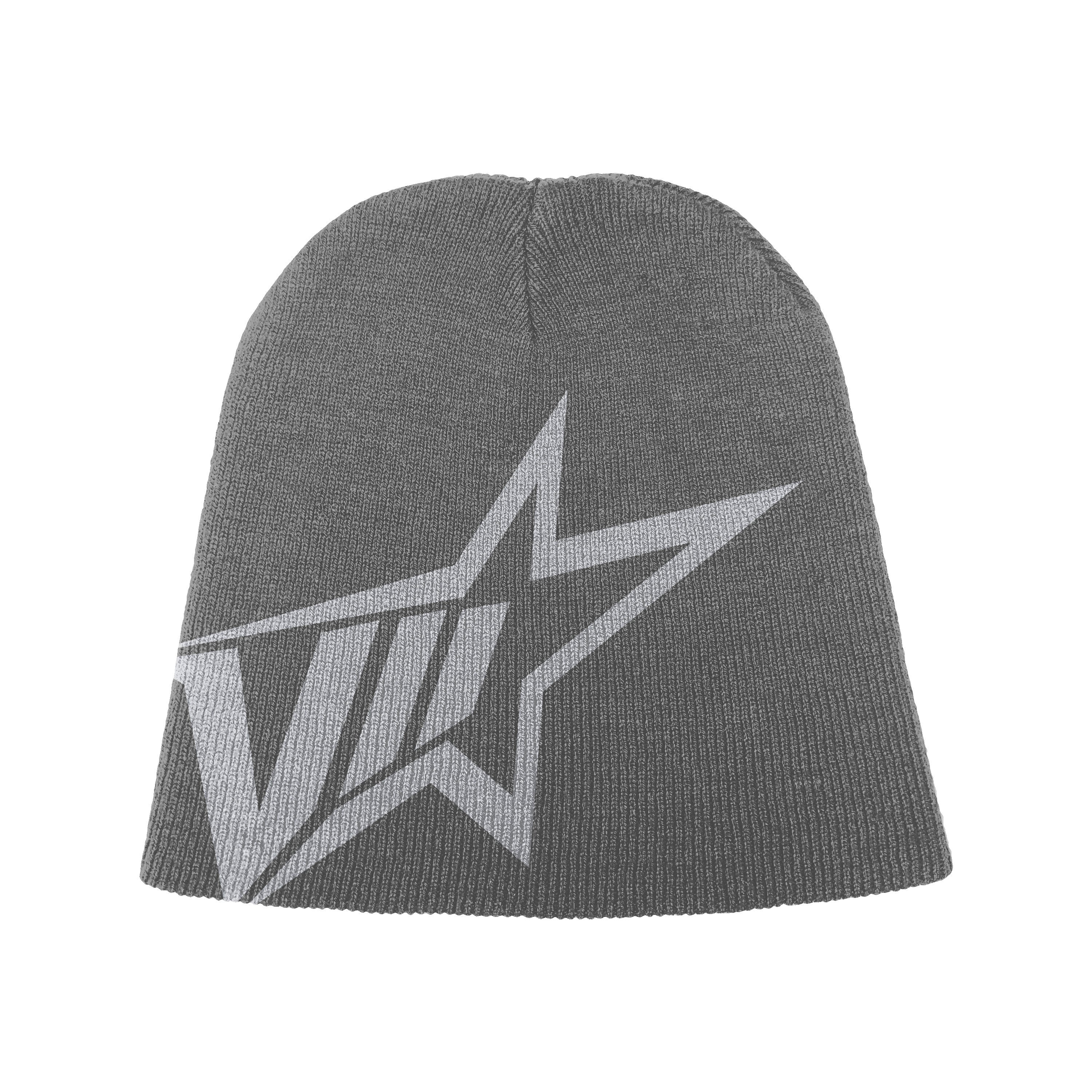New Custom Designed Gray Knit Slouchy Beanie with Multi Color Metallic Star. Black and Gold Slouchy Beanie Tutorial | TikTok main image 2