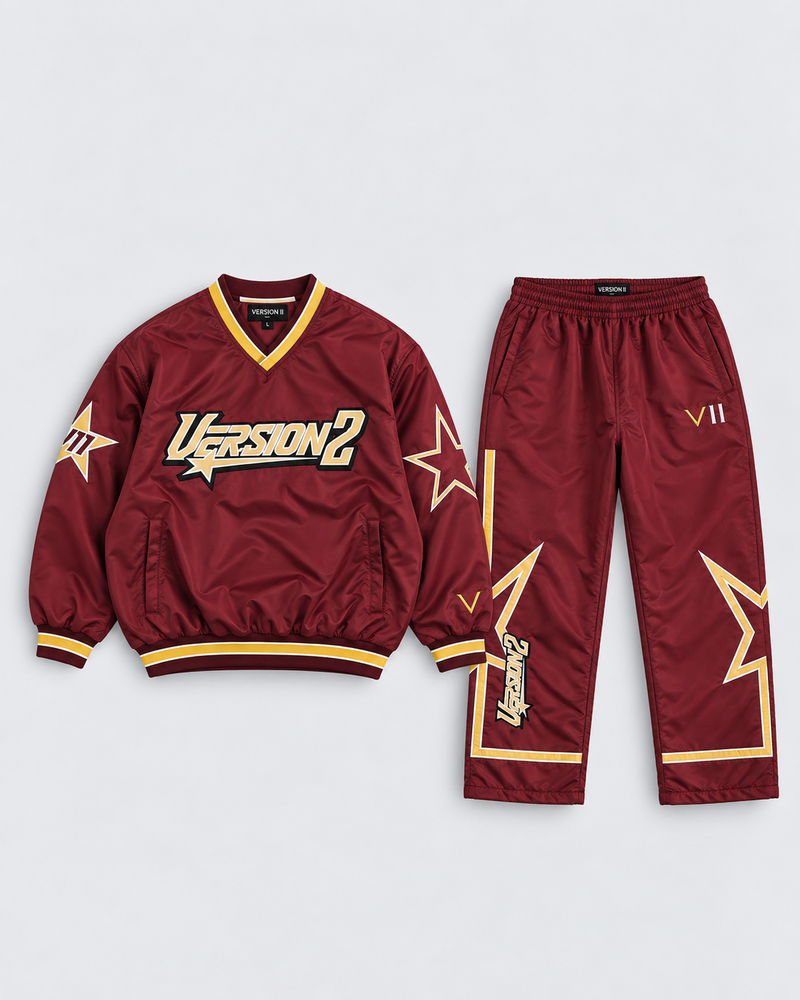 V2 Windbreaker Set - Burgundy