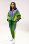 V2 Mardi Gras Unisex Windbreaker Set - Limited Edition (Green)