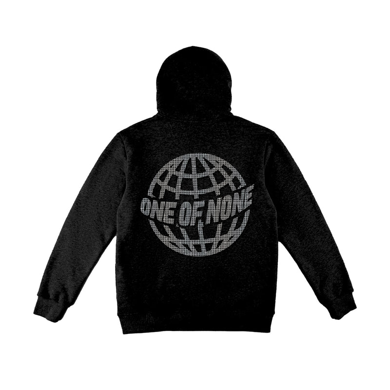 1 of None Rhinestone Zip Up Hoodie - Black - product view 5