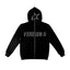 1 of None Rhinestone Zip Up Hoodie - Black
