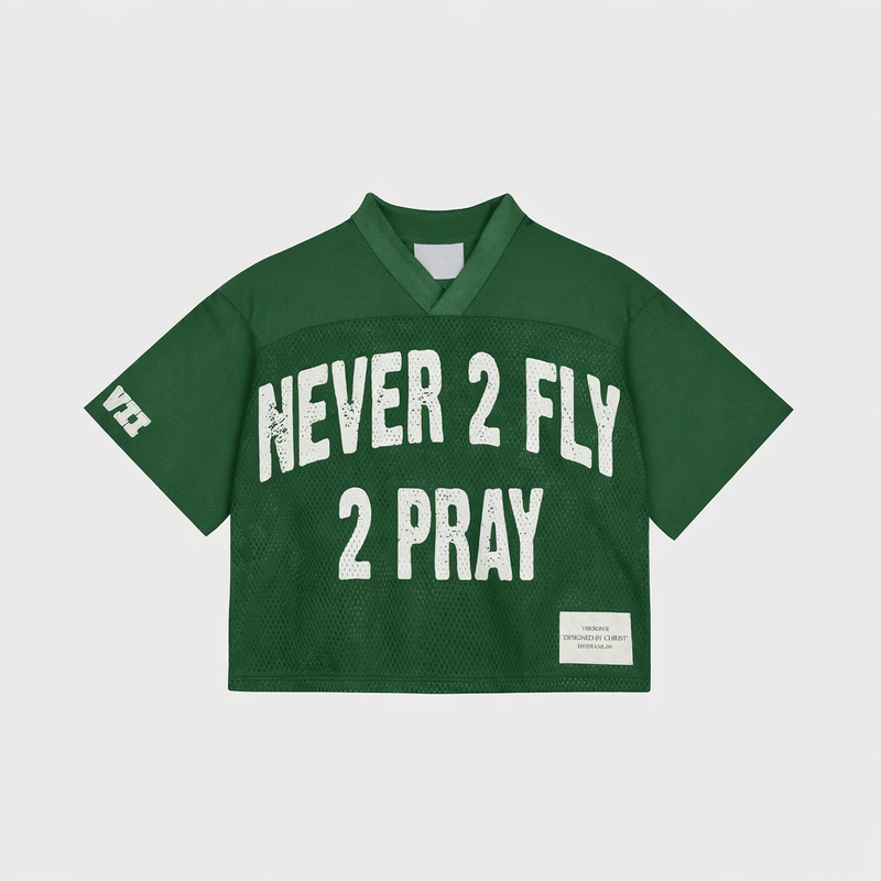 Never 2 Fly 2 Pray Jersey - Green/White