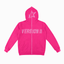 1 of None Rhinestone Zip Up Hoodie - Pink