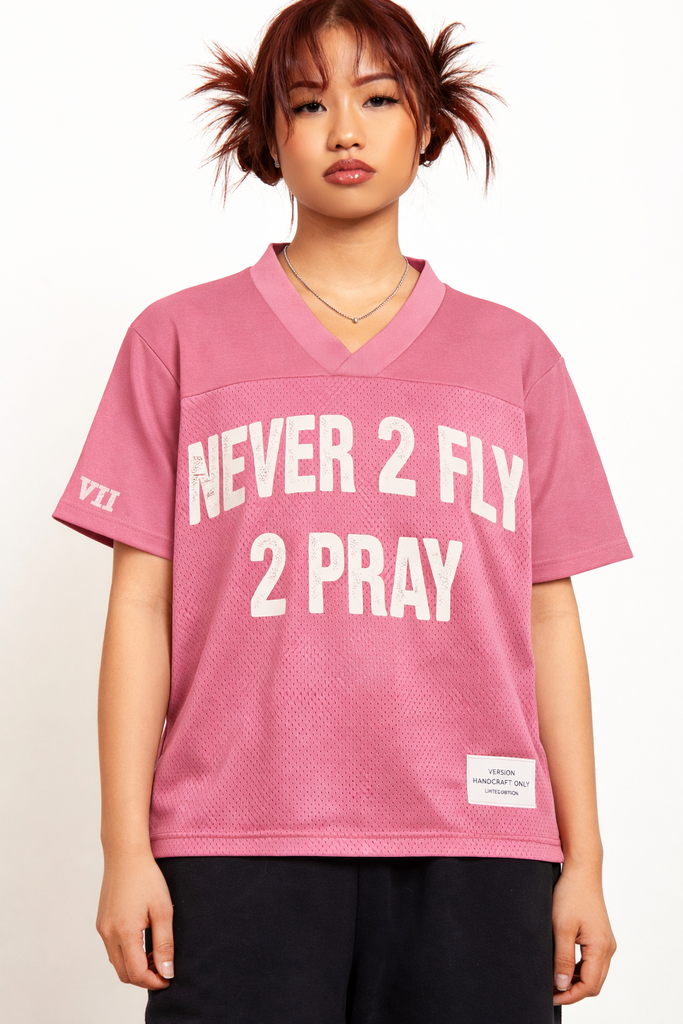 Never 2 Fly 2 Pray Jersey - Pink/White