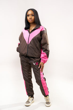 V2 Windbreaker Set - Brown/Pink