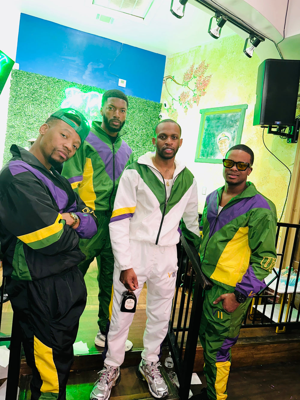 V2 Mardi Gras Windbreaker Set - White