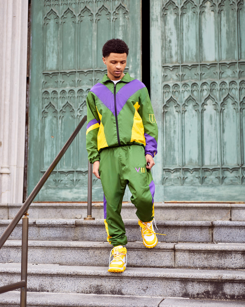 V2 Mardi Gras Unisex Windbreaker Set - Limited Edition (Green)