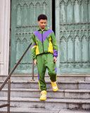 V2 Mardi Gras Unisex Windbreaker Set - Limited Edition (Green)