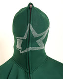 1 of None Rhinestone Zip Up- Forest Green