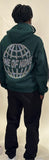 1 of None Rhinestone Zip Up- Forest Green