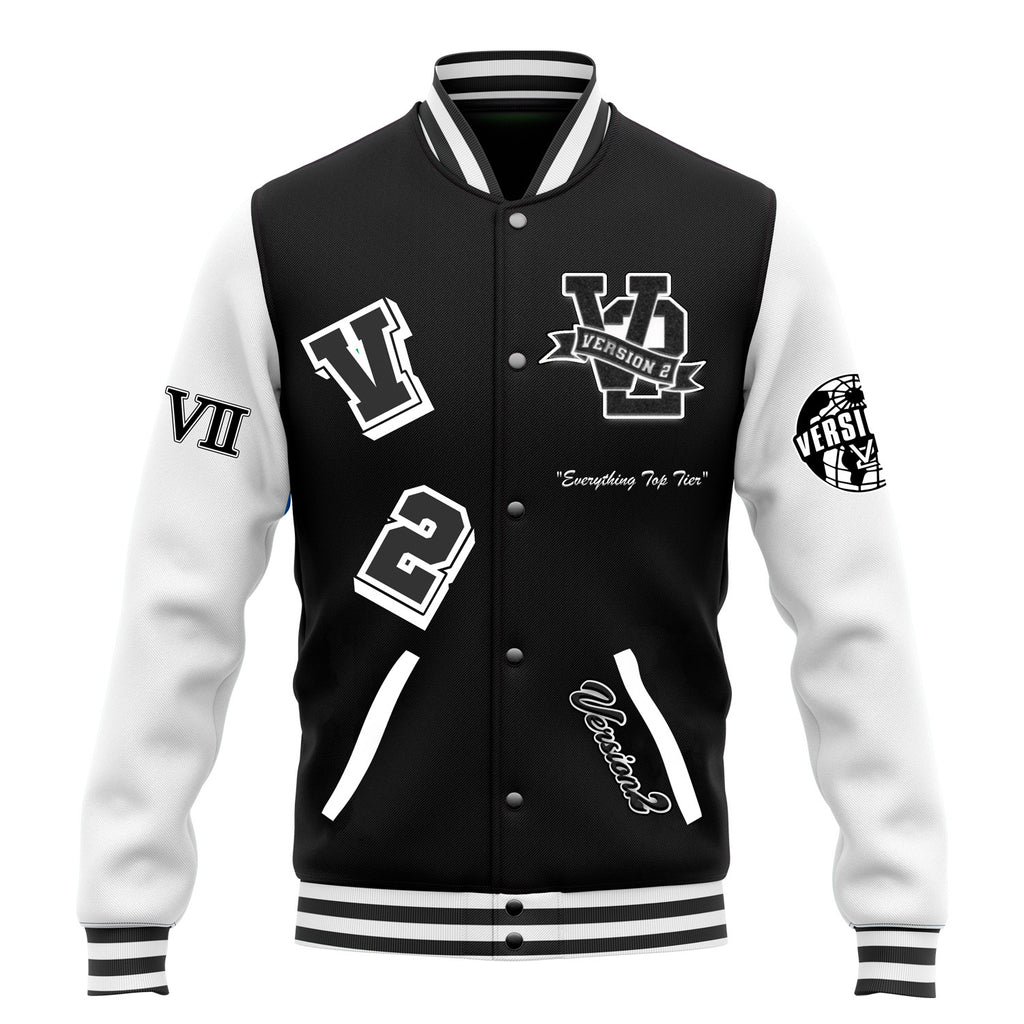 Varsity Club Jacket- Black